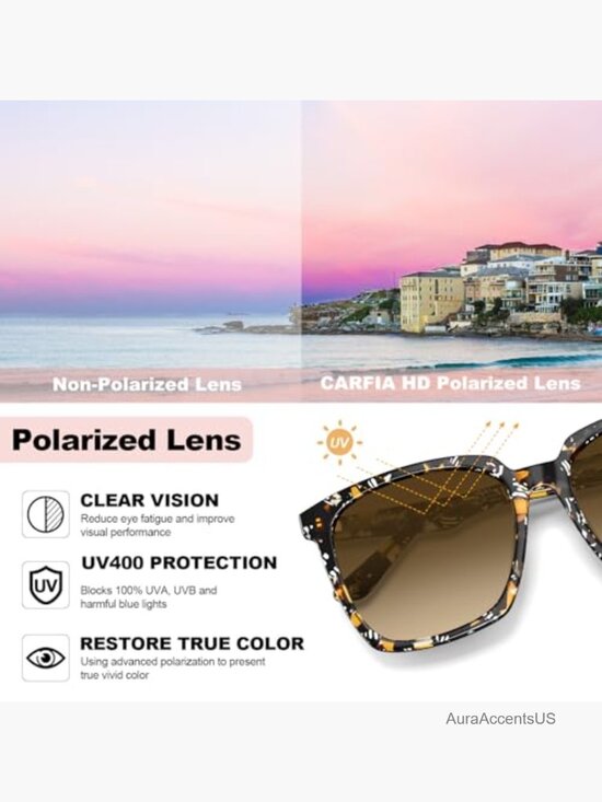 Oversized Square Polarized Sunglasses Retro Big Face Sunnies UV400